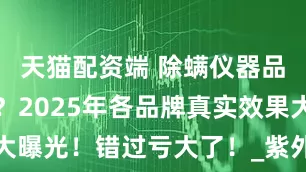 天猫配资端 除螨仪器品牌排行榜？2025年各品牌真实效果大曝光！错过亏大了！_紫外线_吸力_热风
